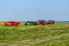Travel Air 4000, Fokker Dr.I, J-3 Cub et PA-18 Super Cub en présentation au meeting aerien du centenaire a Amiens