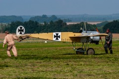 Fokker E.III de l'association Pterodactyl Flight en présentation au meeting aérien du centenaire à Amiens