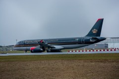 Airbus A320 de Royal Jordanian au roulage à l'aéroport de Roissy-CDG