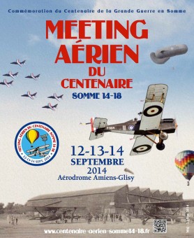 Affiche du meeting aerien du centenaire a Amiens