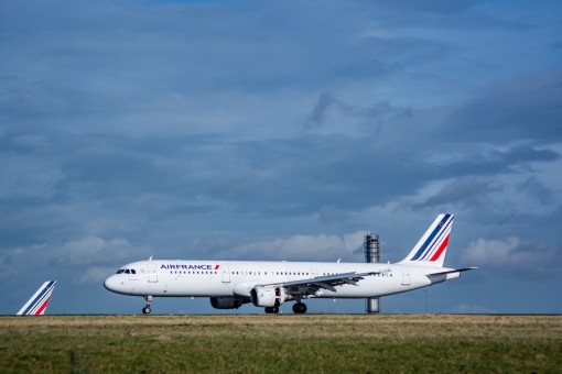 Airbus A321 d'Air France en roulage à l'aéroport Roissy-CDG