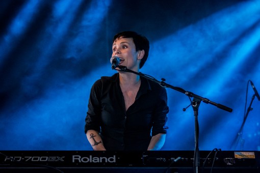 Pascale Picard en concert lors du festival des Moissons Rock 22