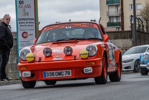 Porsche 911 lors du rallye Monte-Carlo Historique