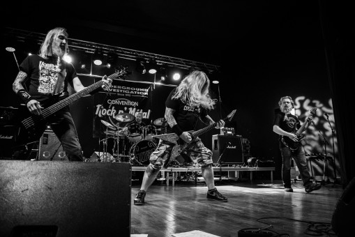 Voorhees en concert lors de la 24e Convention Rock n'Metal